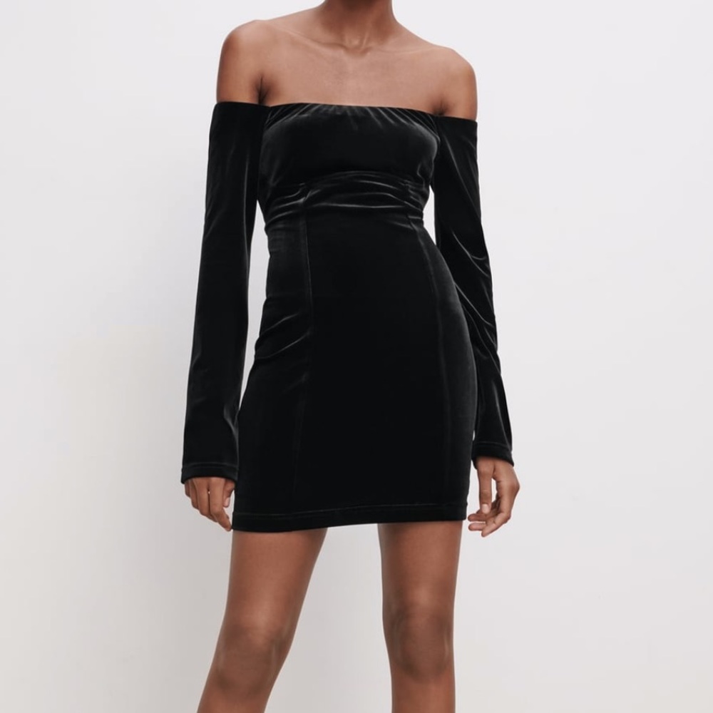 Zara velvet mini dress